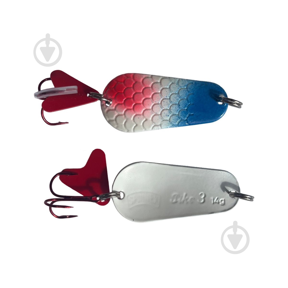 Блешня-коливалка Spinnex PIKE 14 г silver/red/blue - фото 1