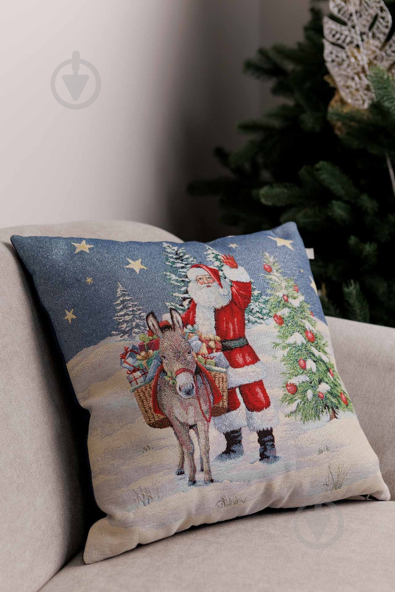 Подушка декоративная Поздравления от Санты 45x45 см La Nuit - фото 3 Подушка декоративная Поздравления от Санты 45x45 см La Nuit - фото 3