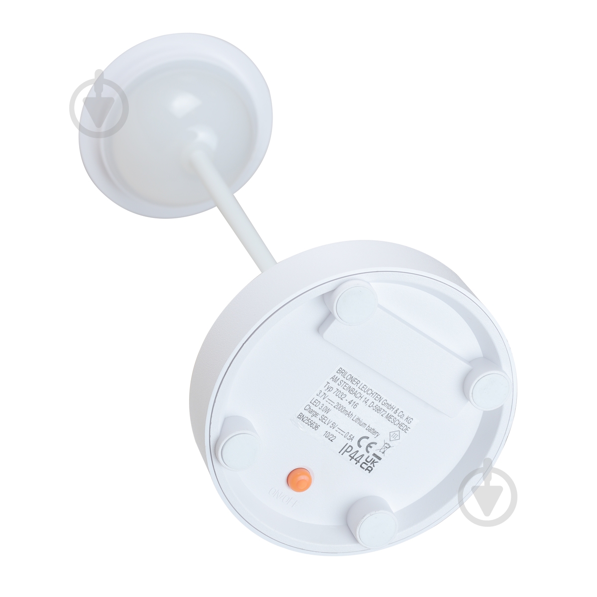 ВИТРИНА! Настольная лампа декоративная Briloner аккумуляторная Compa 7032 3W 1x3 Вт белый - фото 3