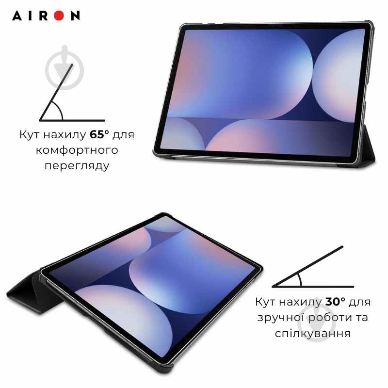 Чехол-книжка AIRON Samsung Galaxy tab S10 Plus 12.4 2024 black (4822356758483) - фото 6 Чехол-книжка AIRON Samsung Galaxy tab S10 Plus 12.4 2024 black (4822356758483) - фото 6
