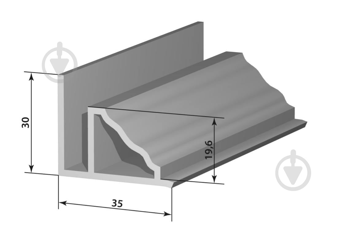 Профіль-плінтус SAN DECOR S4 3м білий - фото 2
