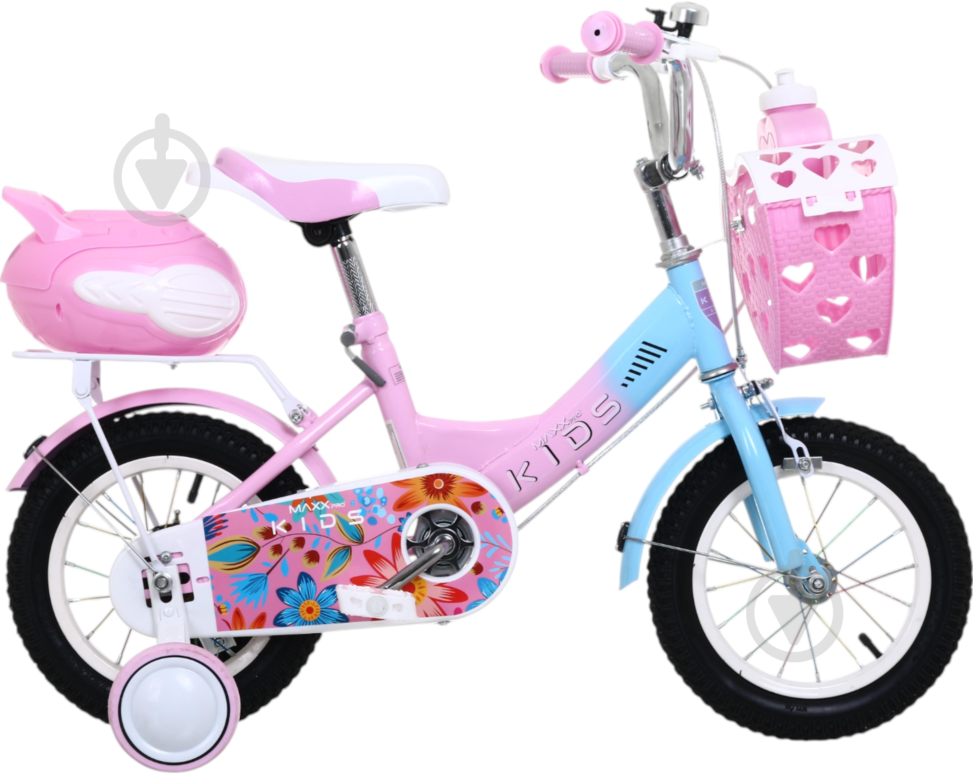 Велосипед дитячий MaxxPro kids 12' KQ-17 рожево-блакитний - фото 2