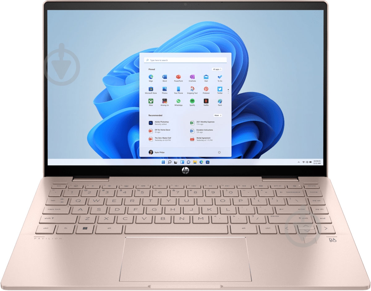 Ноутбук HP Pavilion x360 14" (A0NC0EA) pale golden rose - фото 1