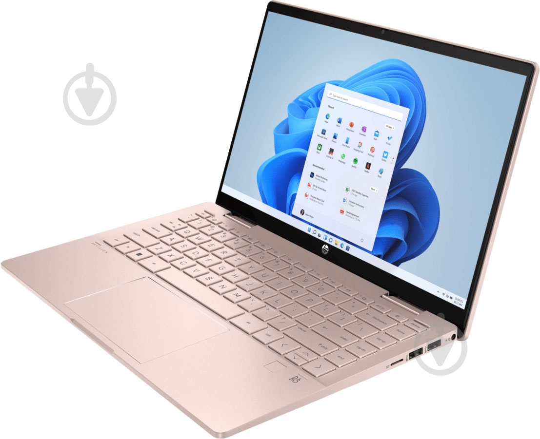 Ноутбук HP Pavilion x360 14" (A0NC0EA) pale golden rose - фото 3