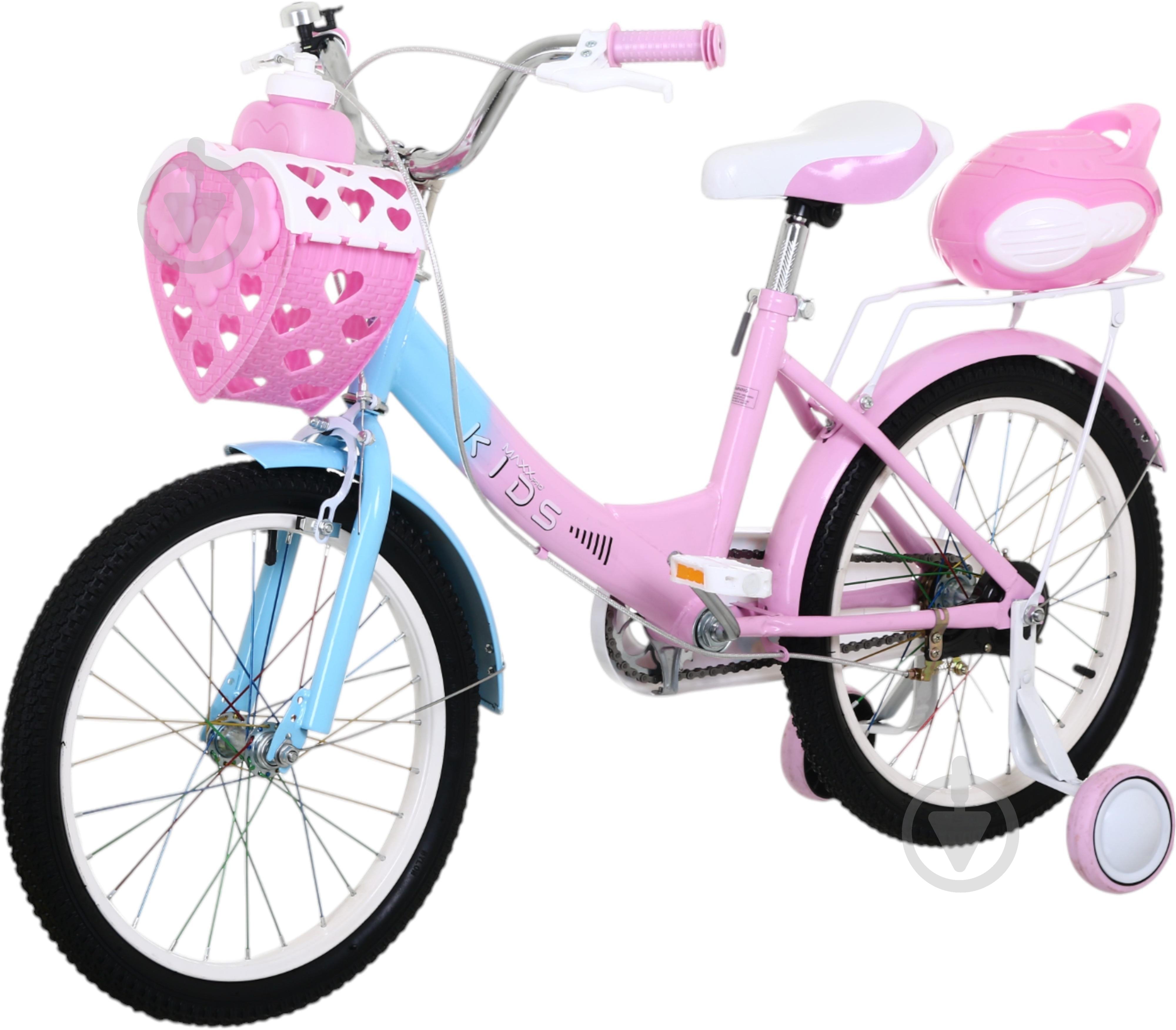 Велосипед дитячий MaxxPro kids 18' KQ-17 рожево-блакитний - фото 1