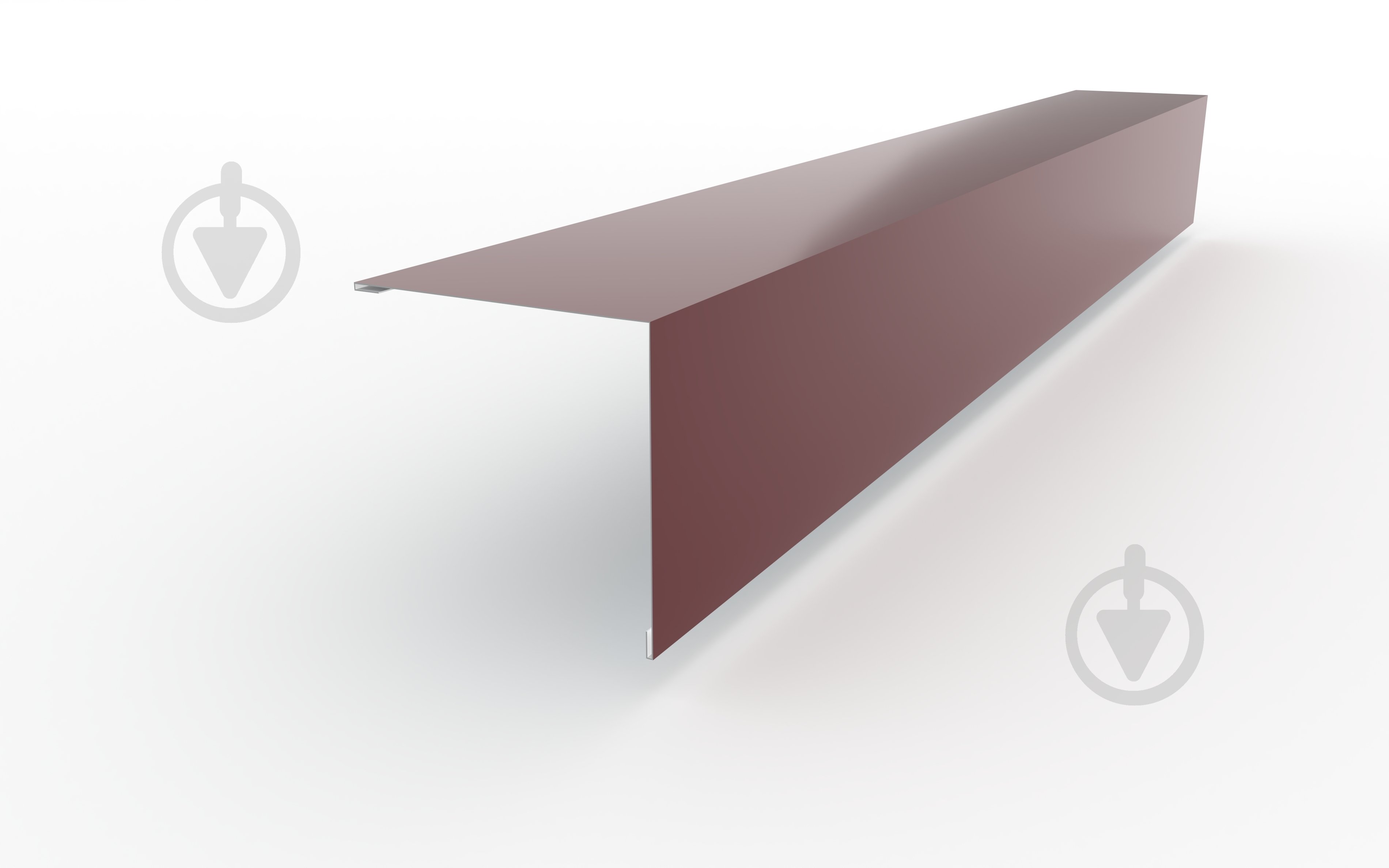 Планка PSM PROFILE внешних углов 0,5 мм тёмно-бордовая (3005) - фото 1 Планка PSM PROFILE внешних углов 0,5 мм тёмно-бордовая (3005) - фото 1