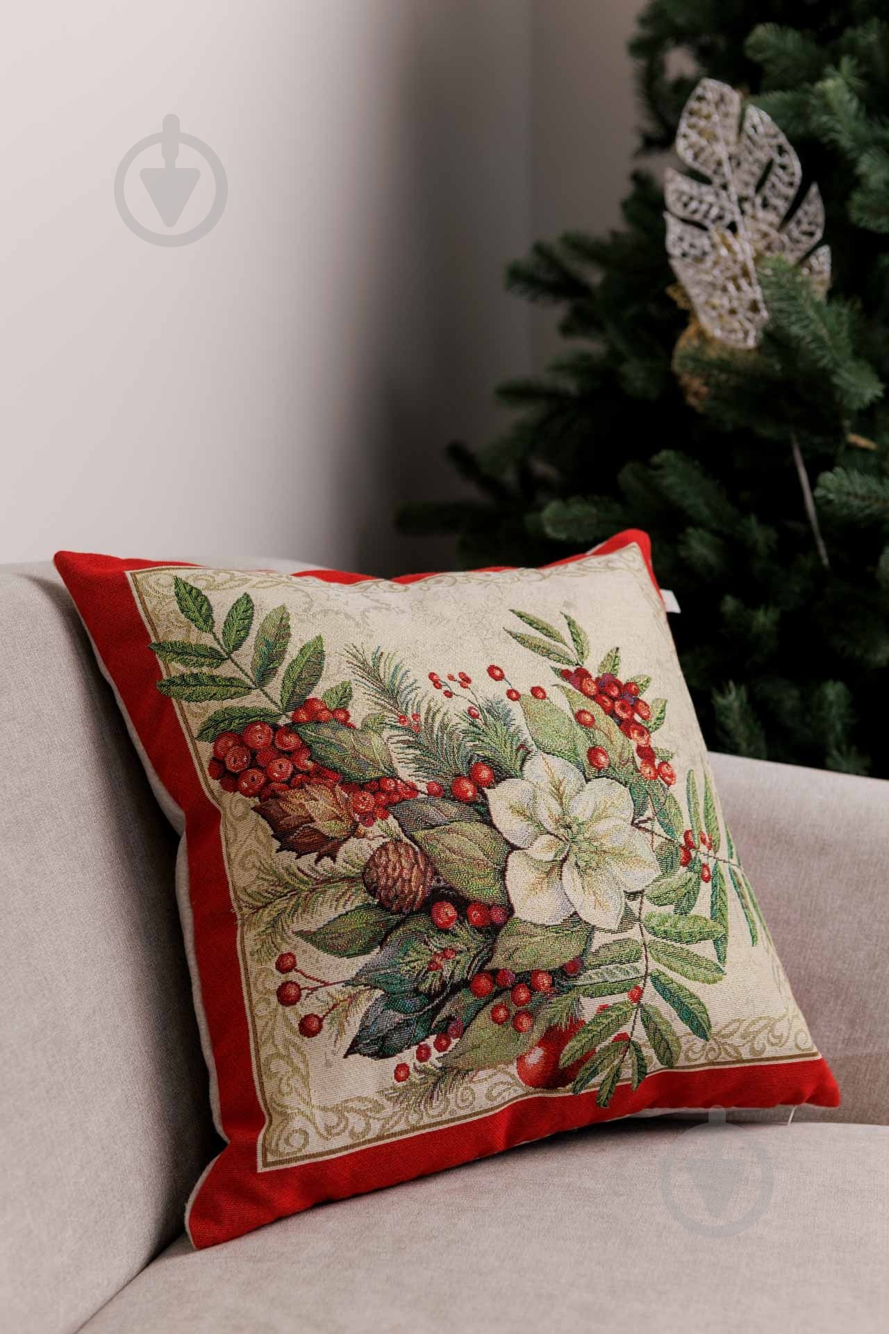 Подушка декоративна Різдвяний букет 45x45 см La Nuit - фото 2