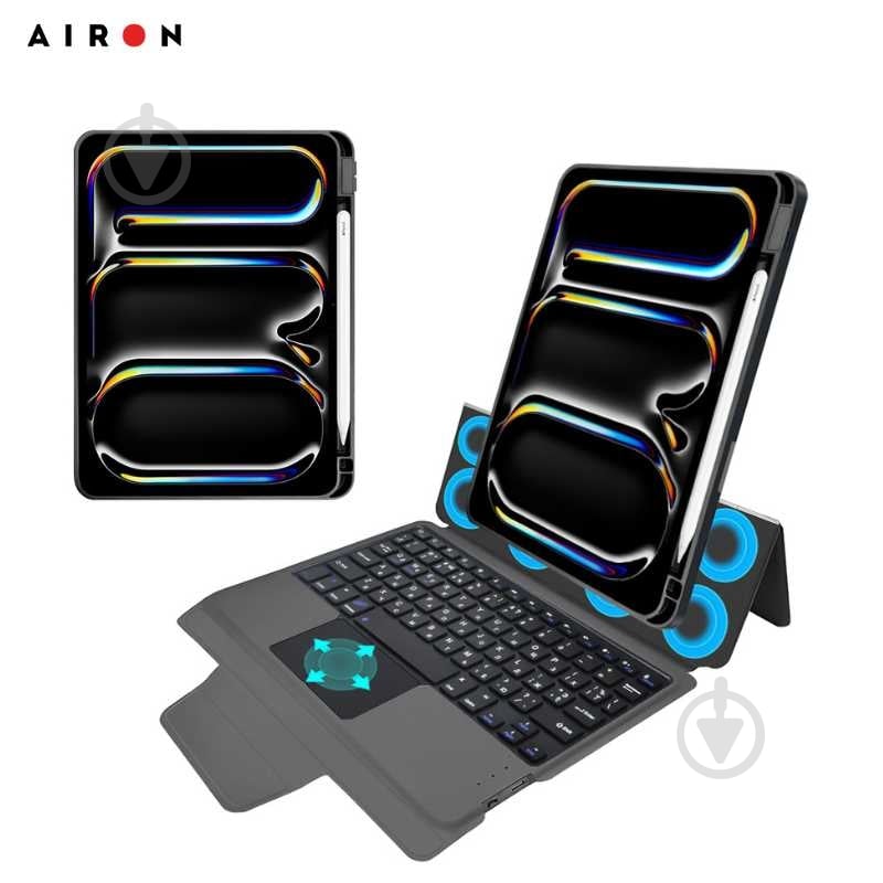 Чохол-клавіатура AIRON Premium для iPad Pro black (4822352781230) - фото 10 Чохол-клавіатура AIRON Premium для iPad Pro black (4822352781230) - фото 10