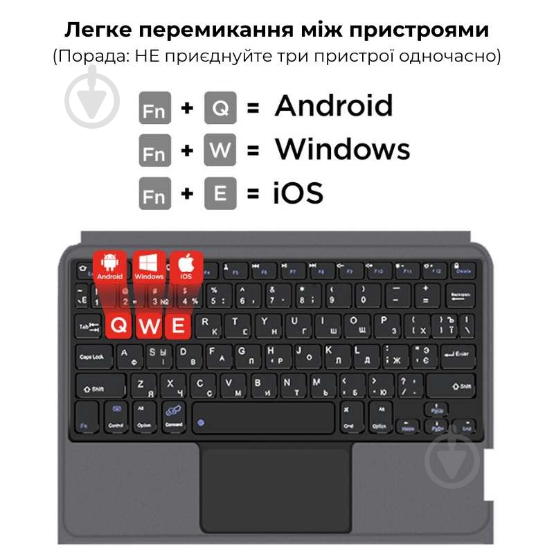 Чохол-клавіатура AIRON Premium для iPad Pro black (4822352781230) - фото 9 Чохол-клавіатура AIRON Premium для iPad Pro black (4822352781230) - фото 9