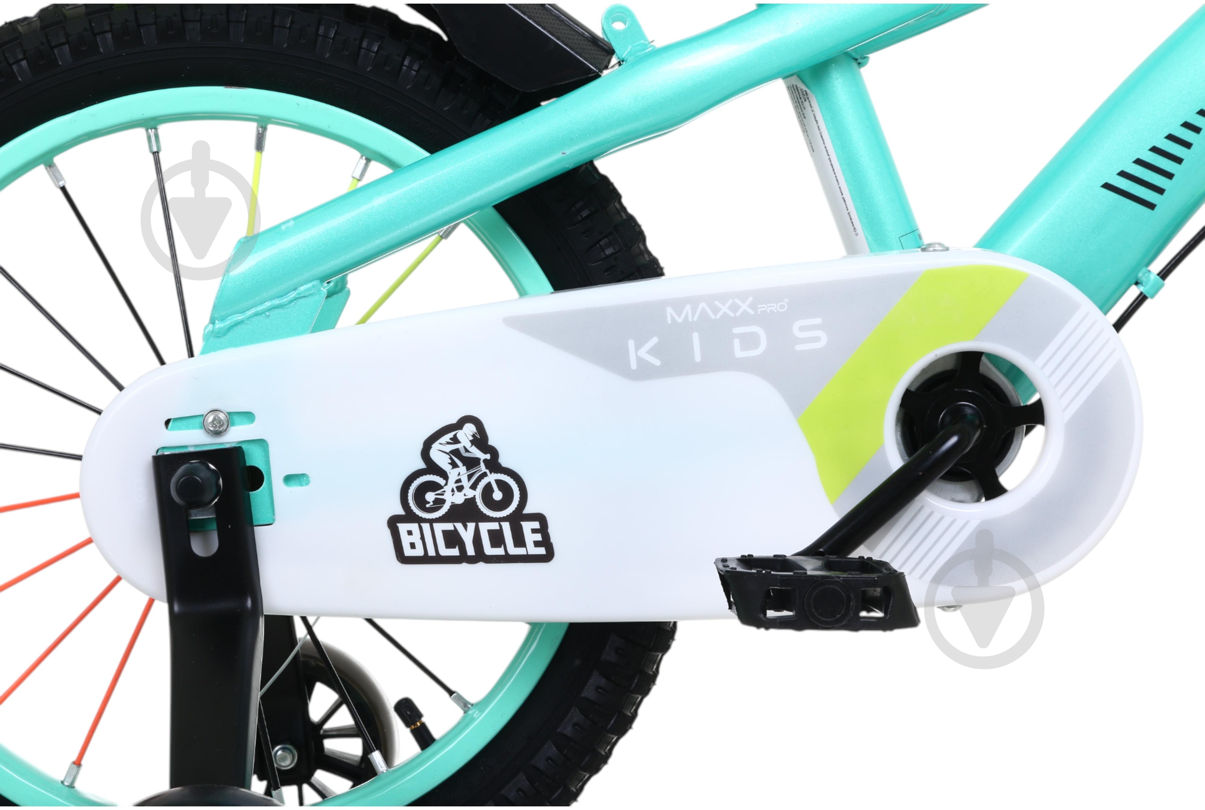 Велосипед дитячий MaxxPro kids 16' KQ-23 блакитний із жовтим - фото 7