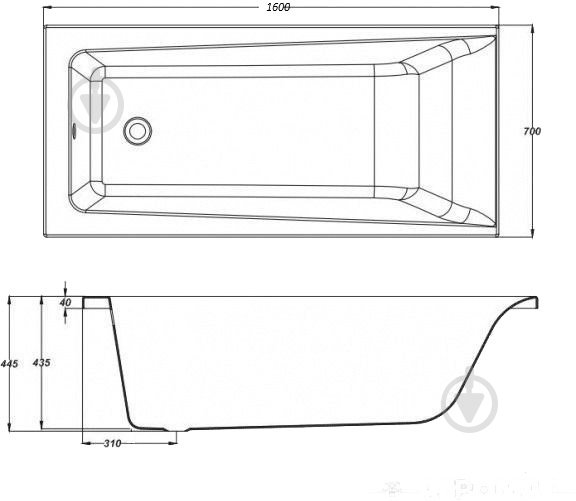 Ванна Cersanit Lorena 160х70 см - фото 2 Ванна Cersanit Lorena 160х70 см - фото 2