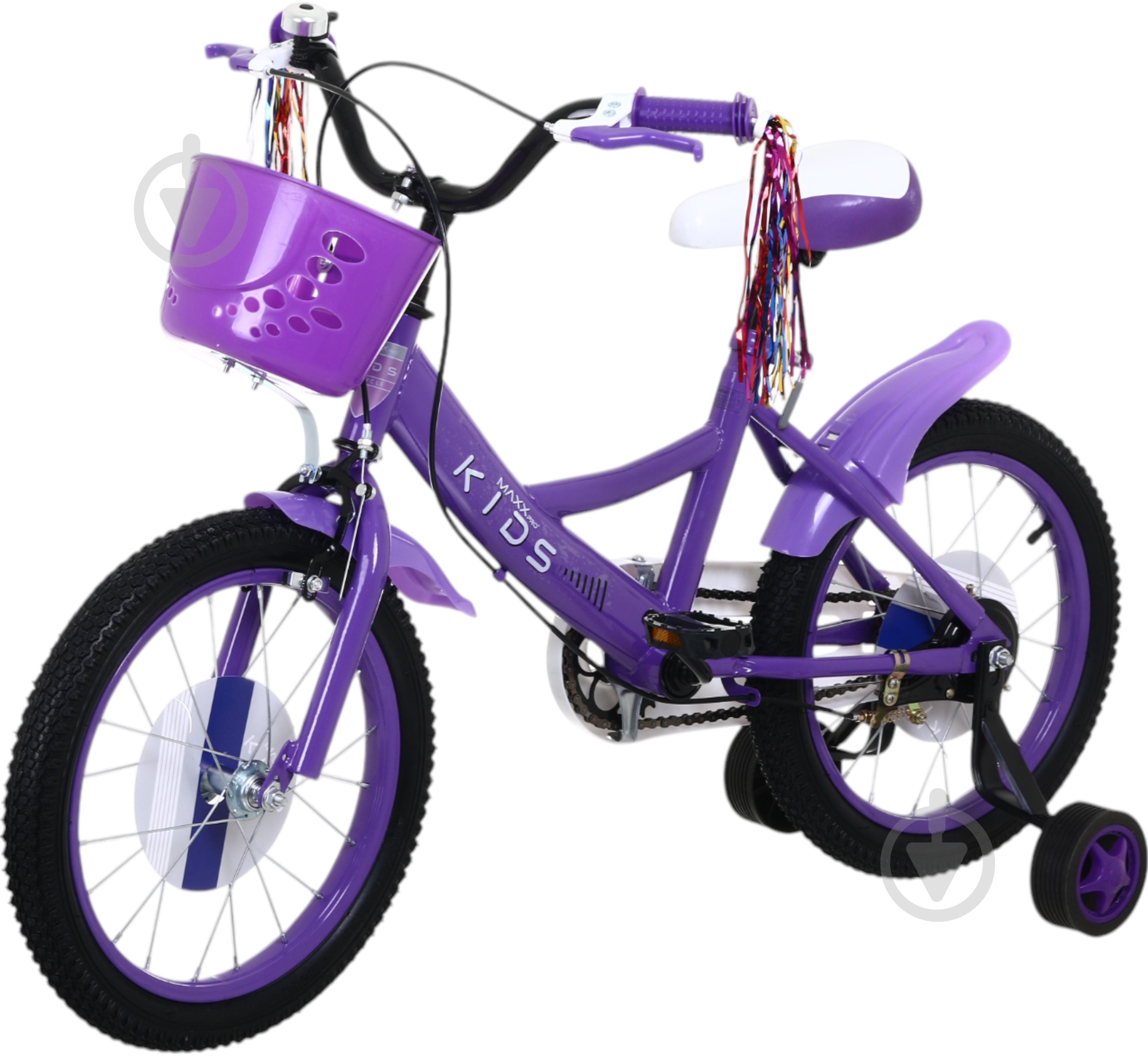 Велосипед дитячий MaxxPro kids 16' KQ-27 фіолетовий - фото 1