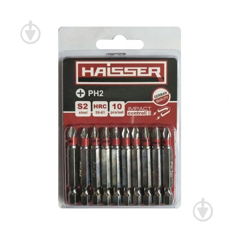 Набор бит Haisser PH2 70 мм S2 10 шт. 81309 - фото 1