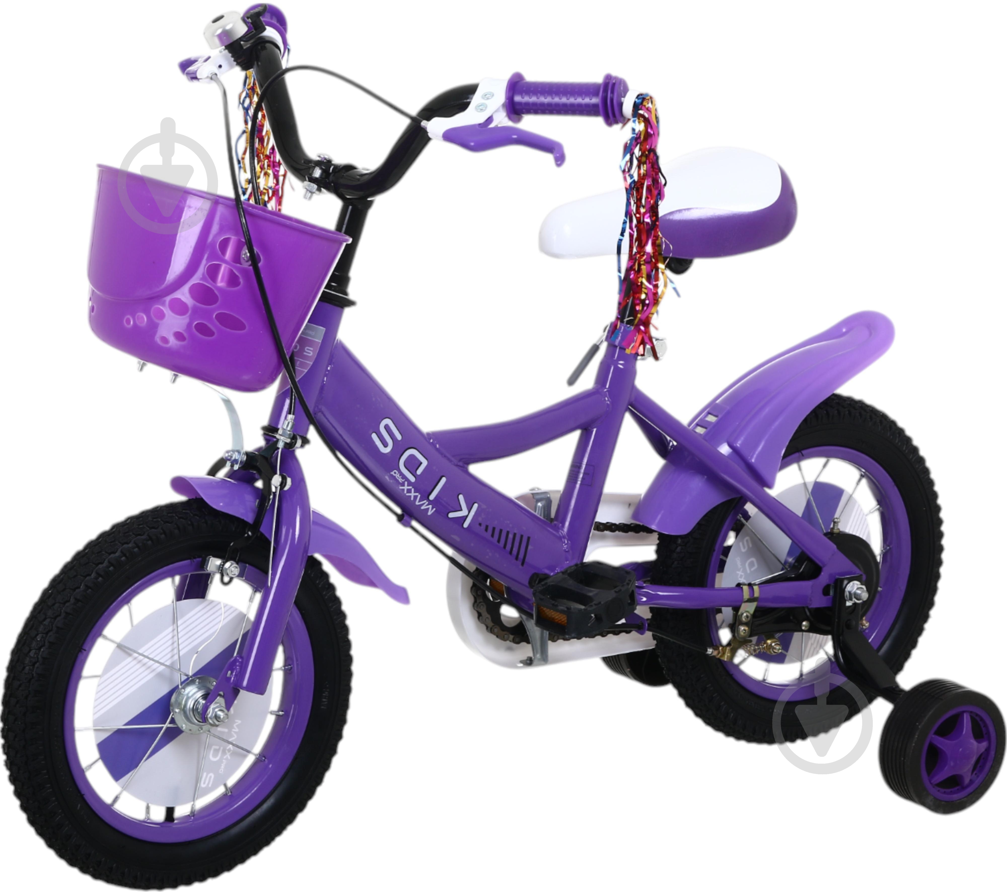 Велосипед дитячий MaxxPro kids 12' KQ-27 фіолетовий - фото 1