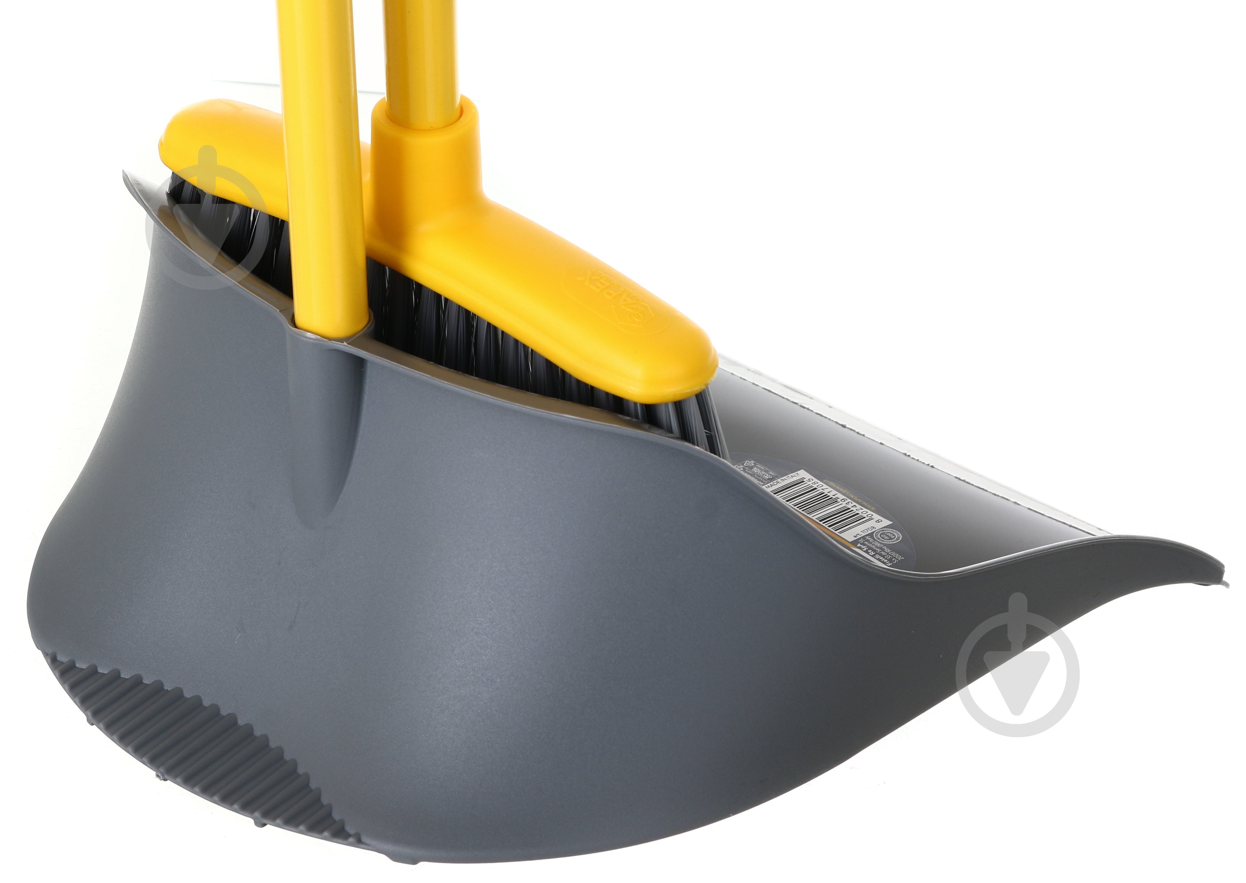Совок со щеткой с длинной ручкой Duck 11708 Apex 90 см желтый - фото 4 Совок со щеткой с длинной ручкой Duck 11708 Apex 90 см желтый - фото 4