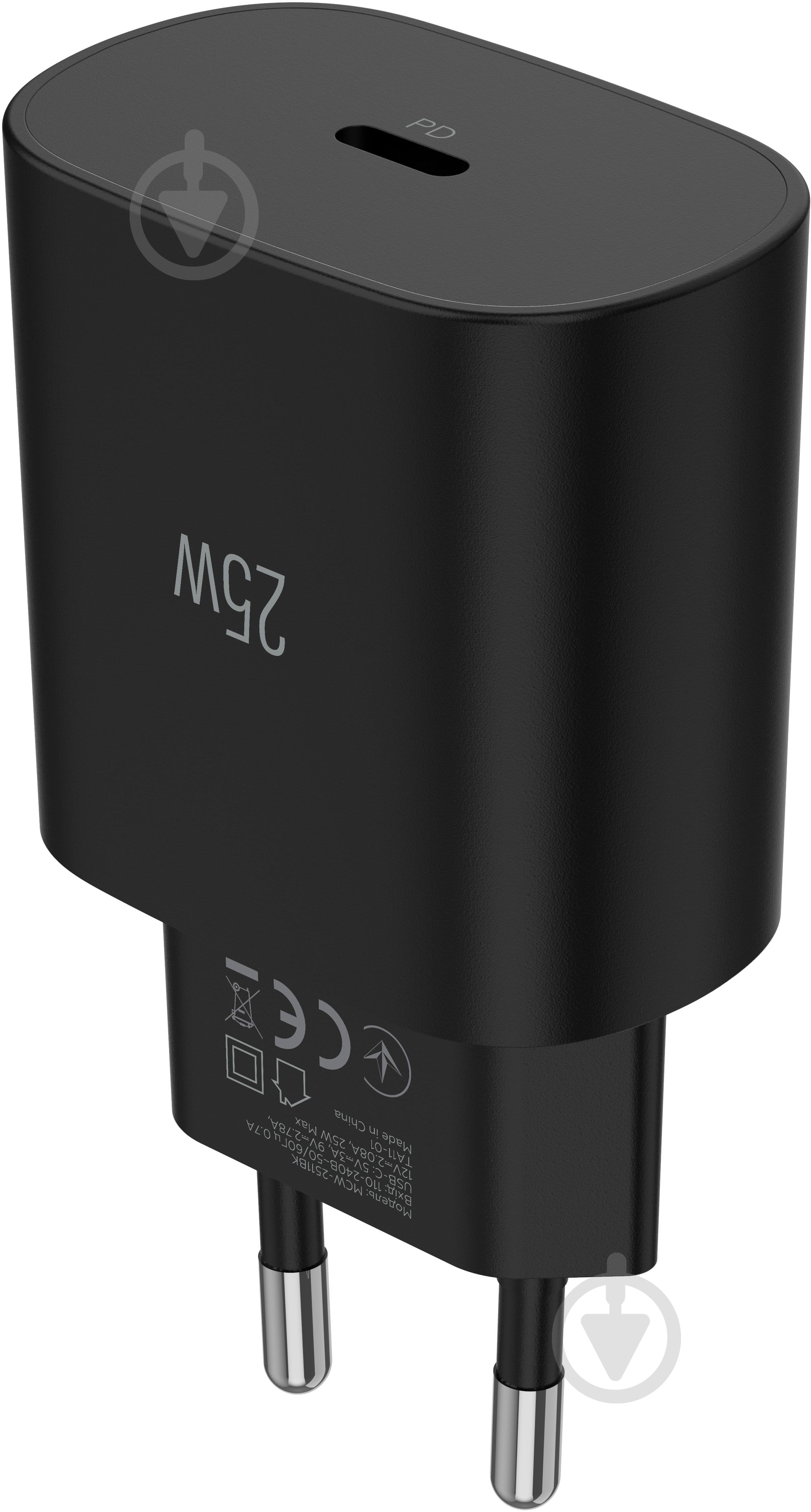 Зарядний пристрій Make 25W GaN PD Black (MCW-2511BK) - фото 4 Зарядний пристрій Make 25W GaN PD Black (MCW-2511BK) - фото 4