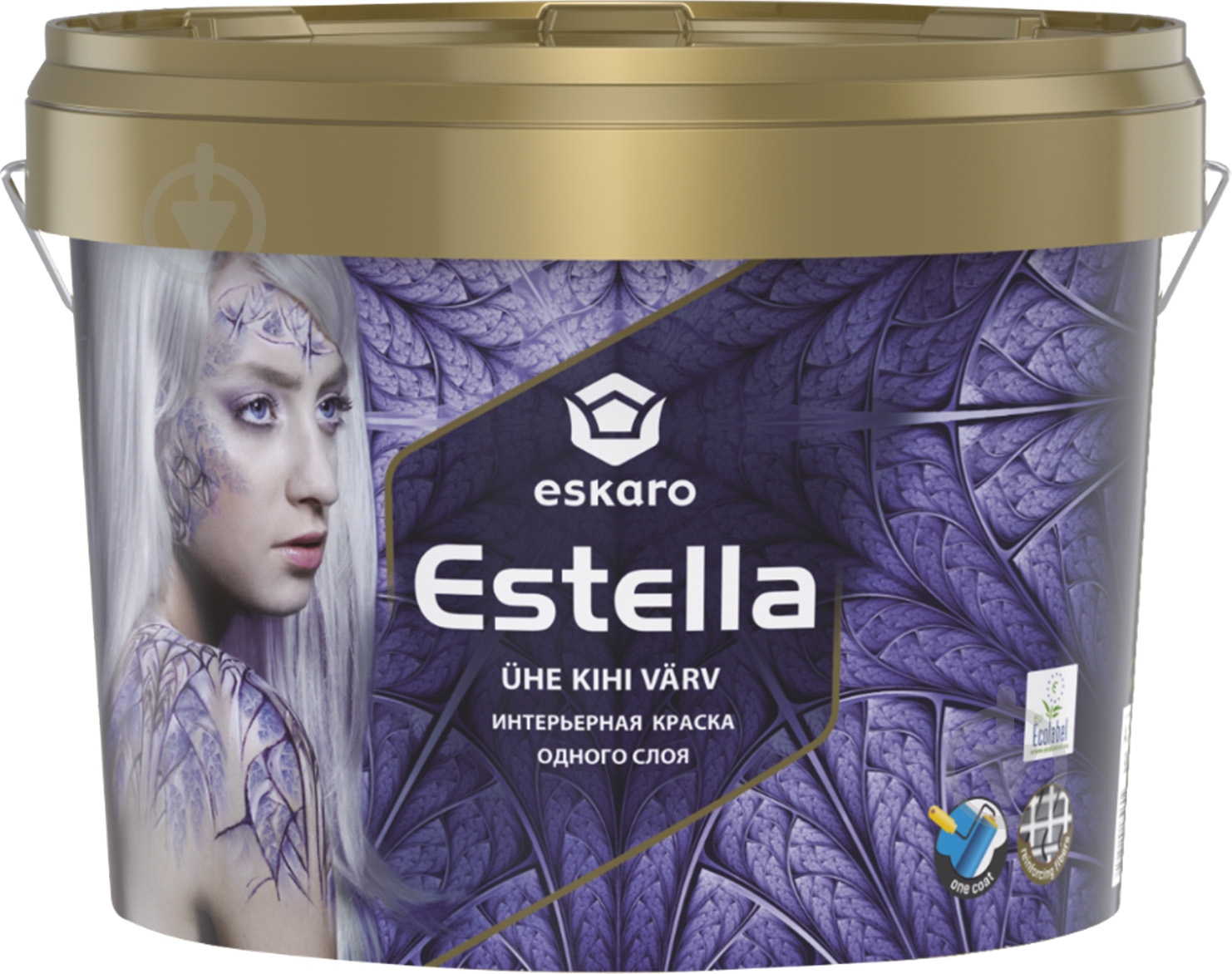 Фарба акрилова Eskaro Estella мат білий 9 л - фото 1