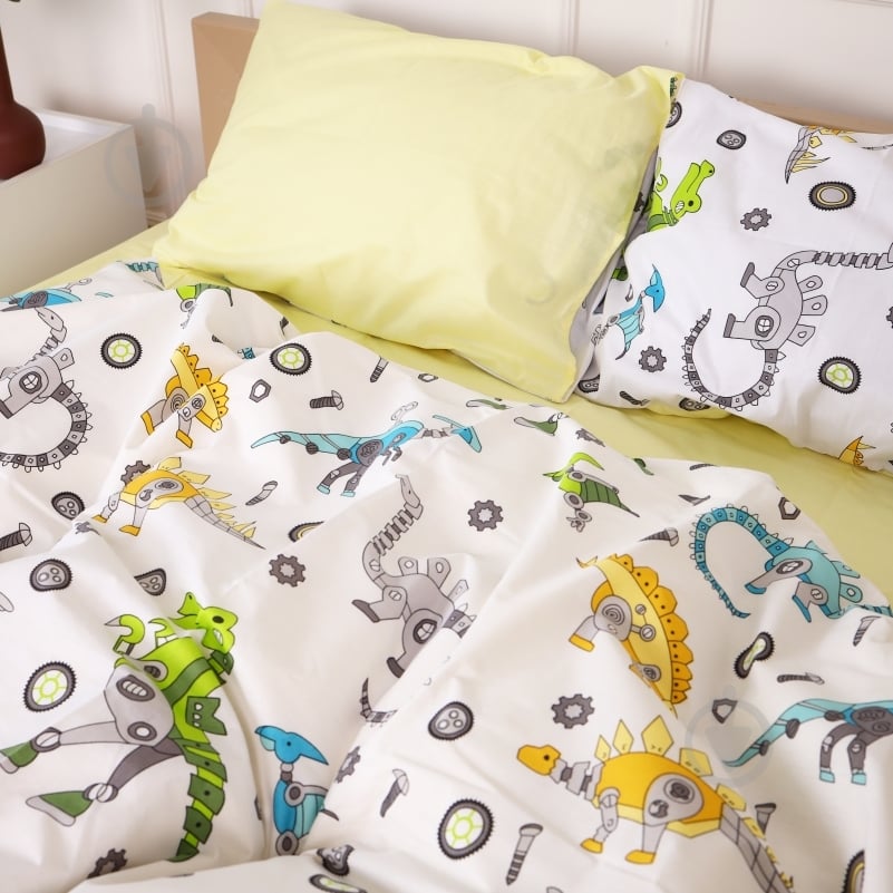 Наволочка бязь 17-0576 Dinosaur robot 70x70 см мультиколор MirSon - фото 2 Наволочка бязь 17-0576 Dinosaur robot 70x70 см мультиколор MirSon - фото 2