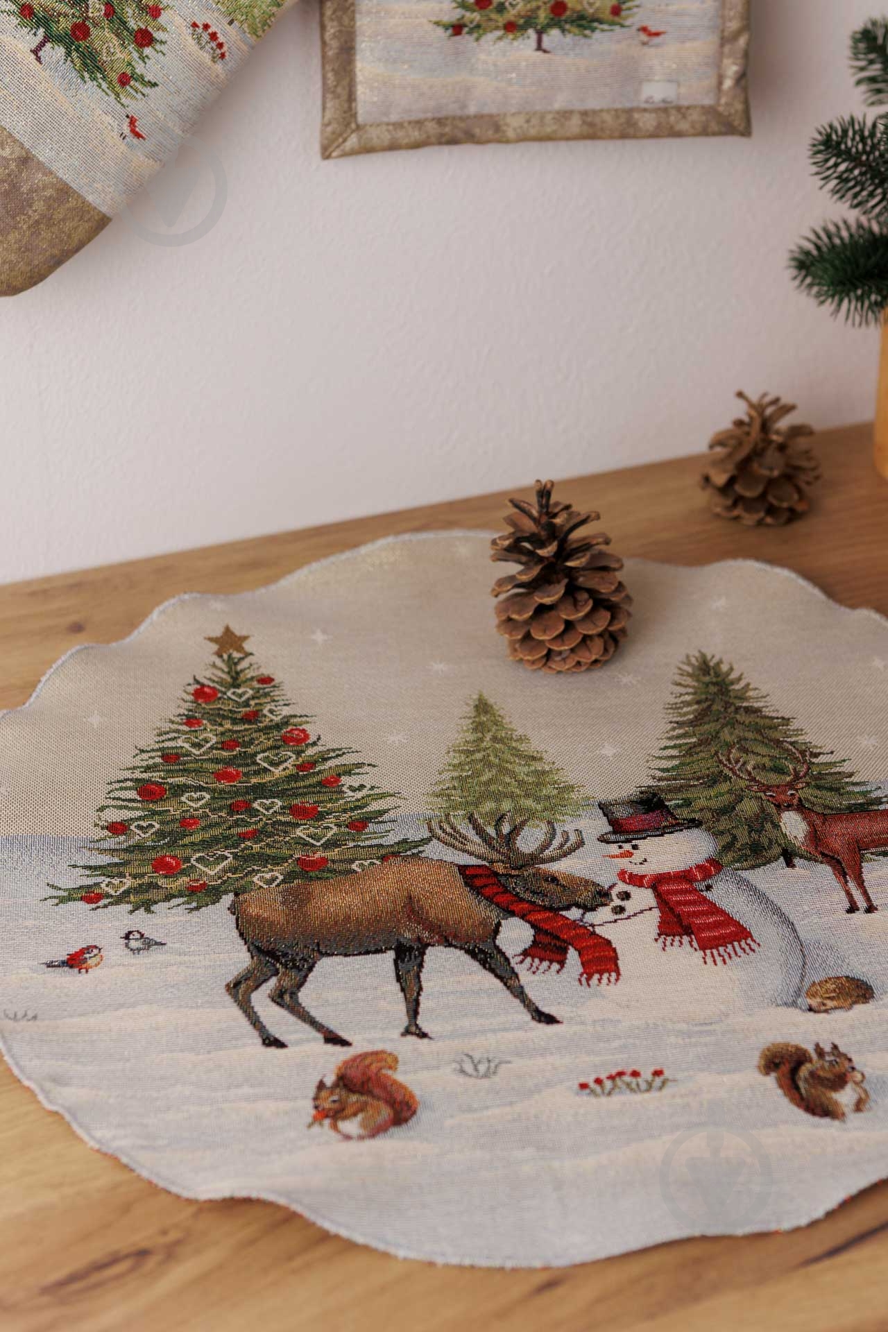 Серветка La Nuit Зимовий ліс d45 - фото 3 Серветка La Nuit Зимовий ліс d45 - фото 3