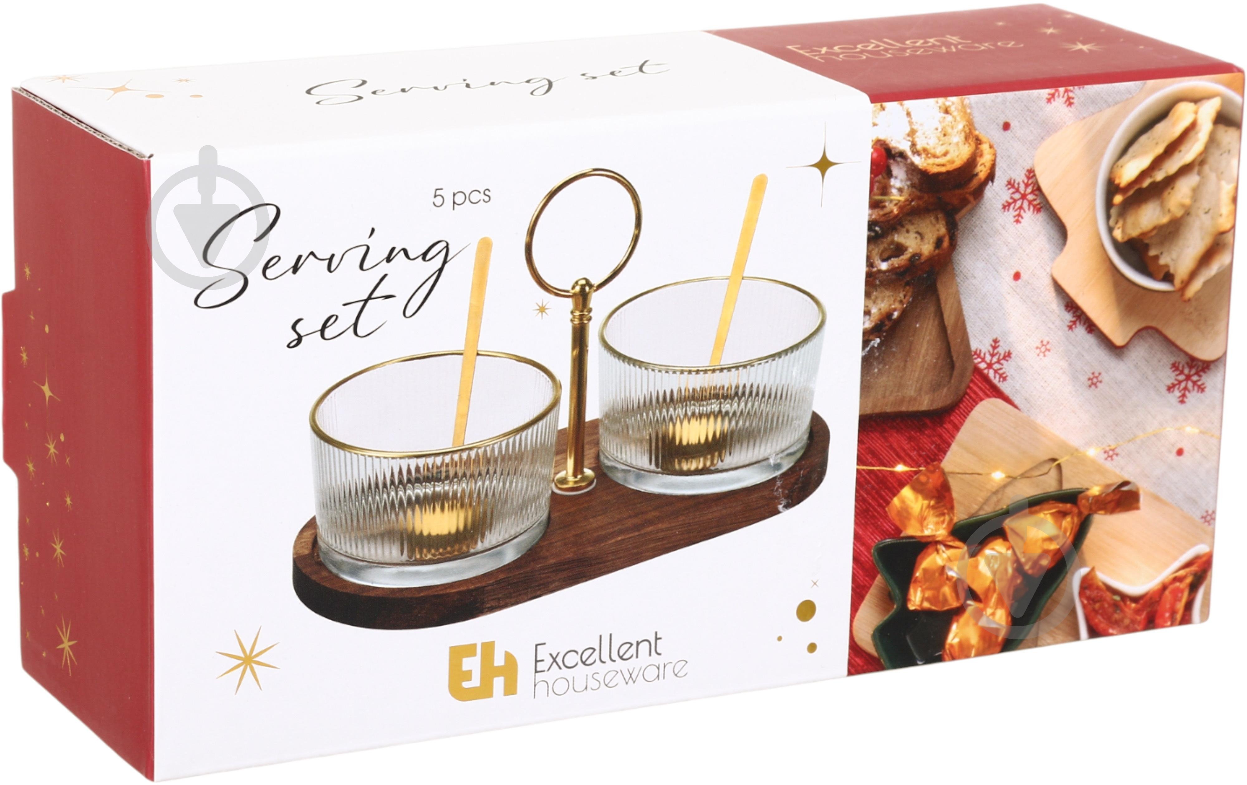 Набір ємностей для соусу Excellent Houseware з ложками Classic 5 предметів - фото 6 Набір ємностей для соусу Excellent Houseware з ложками Classic 5 предметів - фото 6