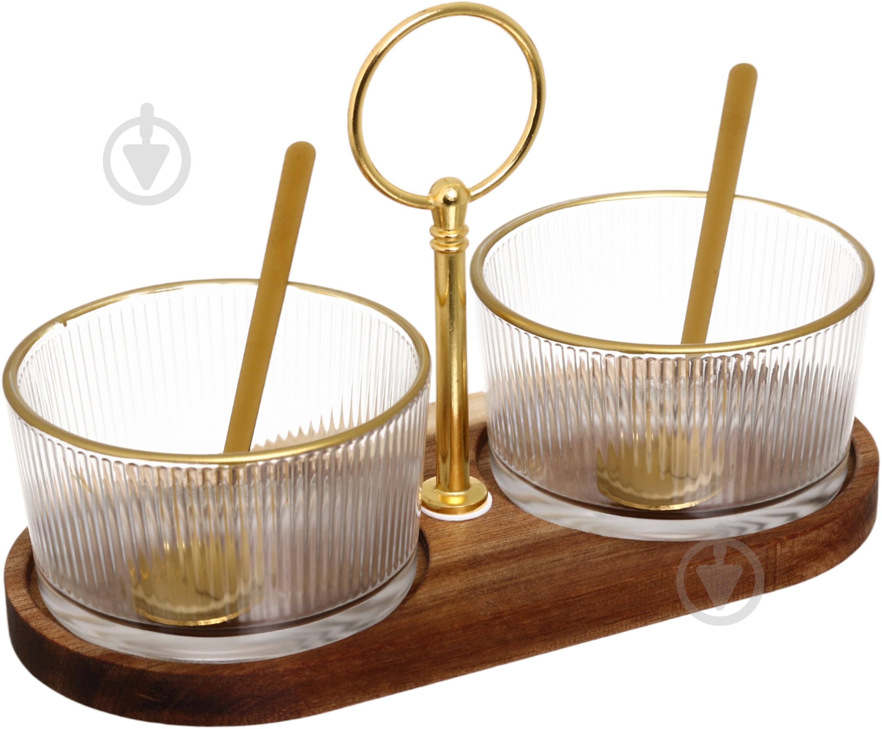 Набір ємностей для соусу Excellent Houseware з ложками Classic 5 предметів - фото 1 Набір ємностей для соусу Excellent Houseware з ложками Classic 5 предметів - фото 1