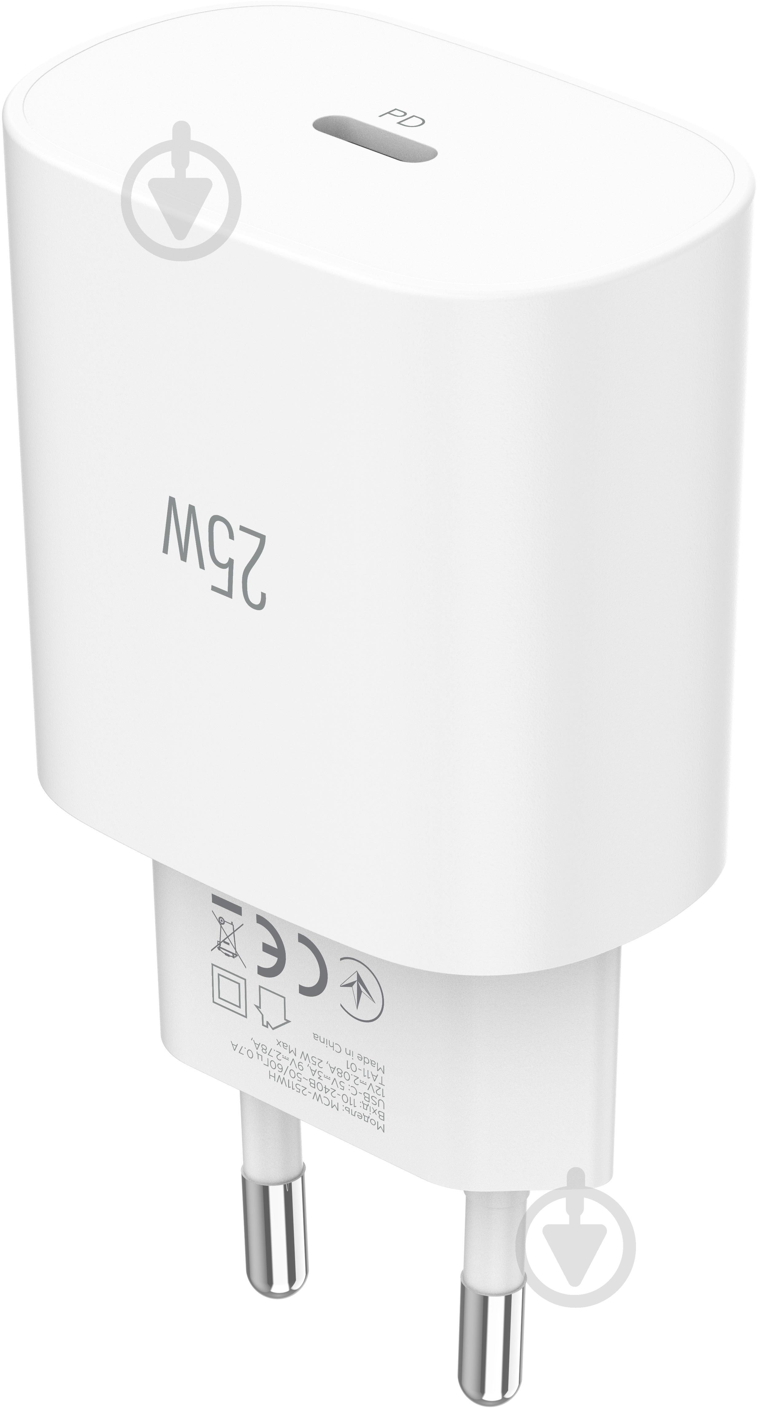 Зарядний пристрій Make 25W GaN PD White (MCW-2511WH) - фото 4 Зарядний пристрій Make 25W GaN PD White (MCW-2511WH) - фото 4