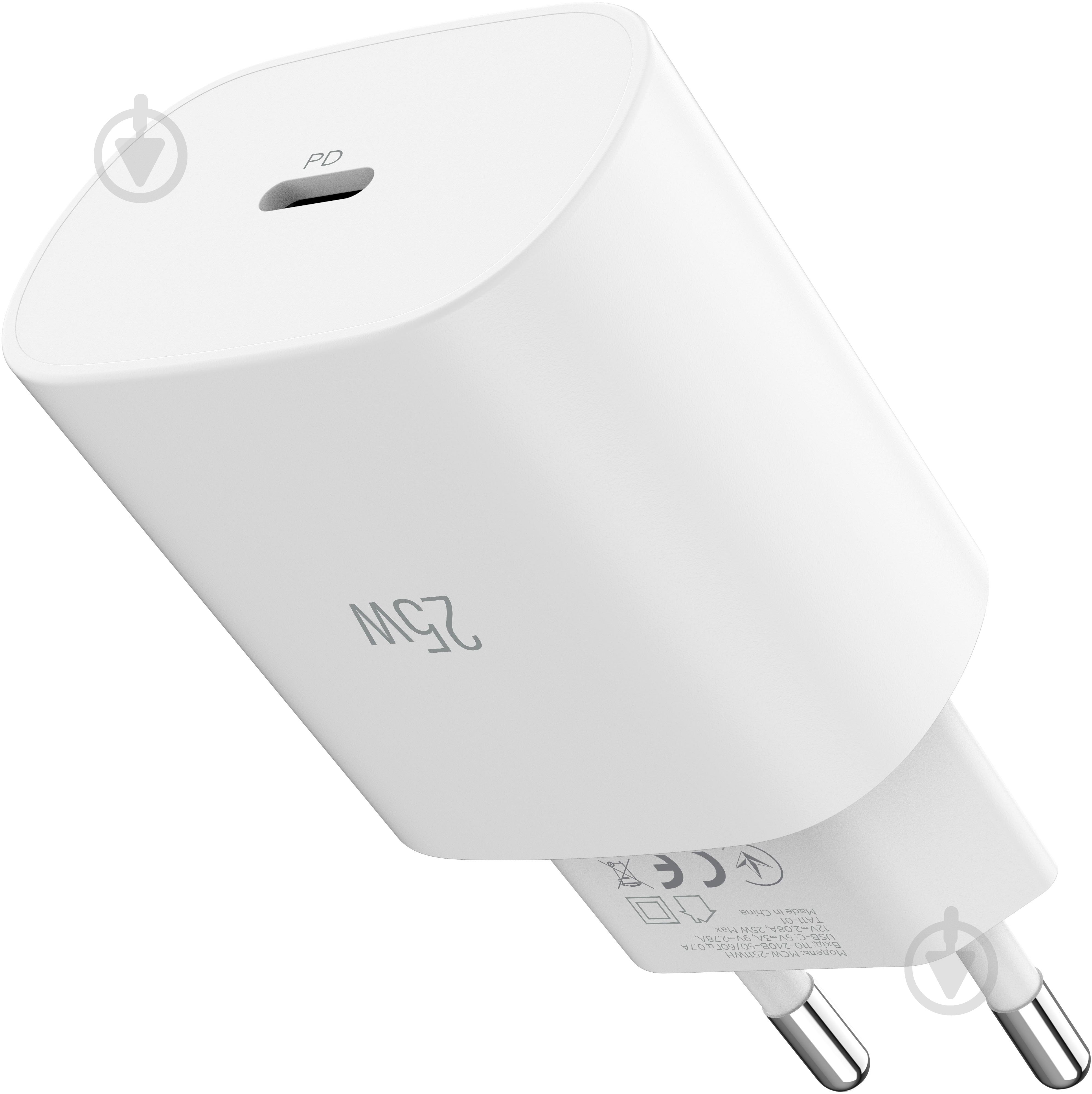 Зарядний пристрій Make 25W GaN PD White (MCW-2511WH) - фото 3 Зарядний пристрій Make 25W GaN PD White (MCW-2511WH) - фото 3