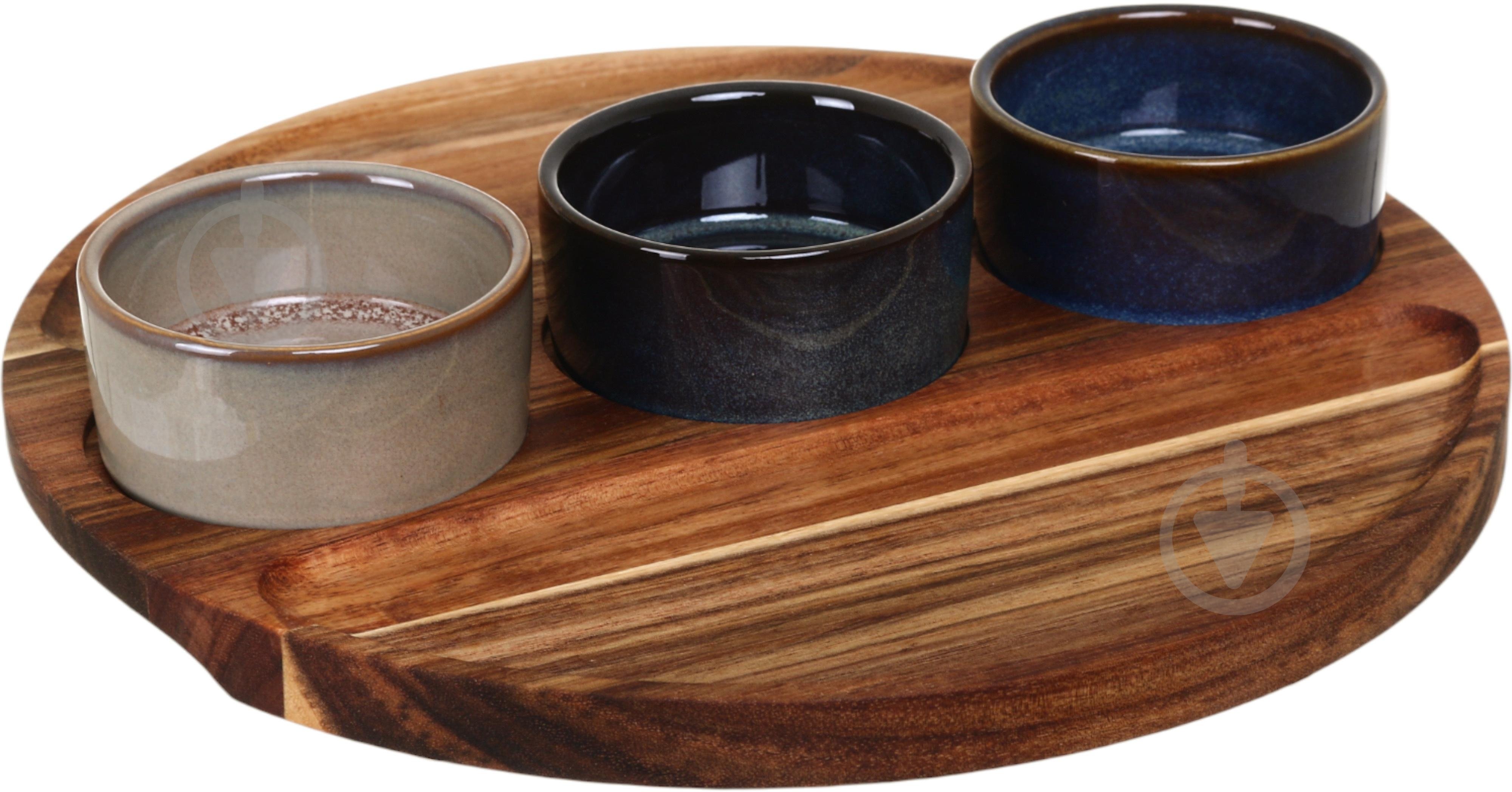 Менажница Excellent Houseware Loft на подставке 4 предмета - фото 1 Менажница Excellent Houseware Loft на подставке 4 предмета - фото 1