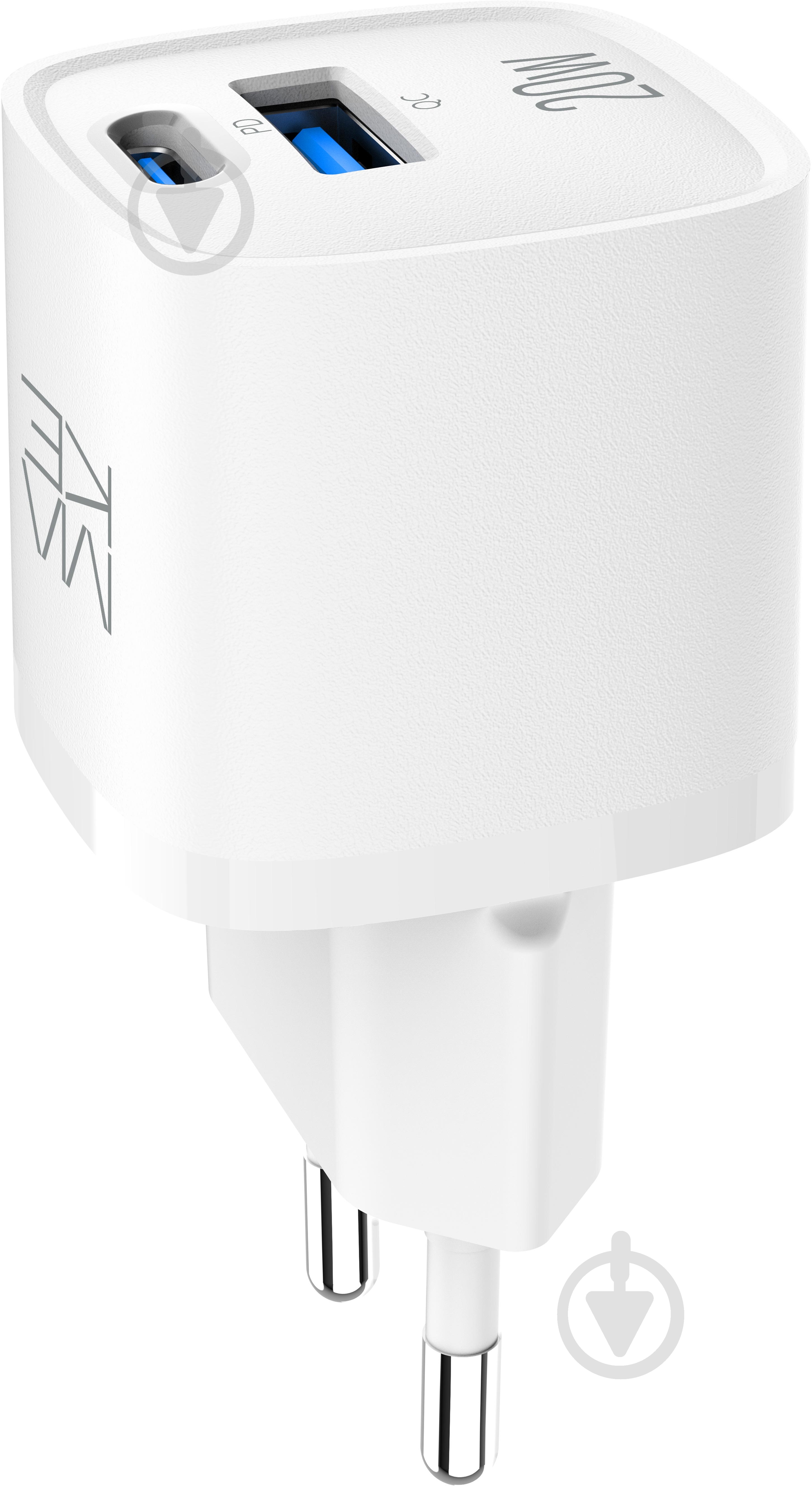 Зарядное устройство Make 20W GaN3 Mini Type-C PD3.0 + USB QC4.0 White (MCW-2022GWH) - фото 7 Зарядное устройство Make 20W GaN3 Mini Type-C PD3.0 + USB QC4.0 White (MCW-2022GWH) - фото 7