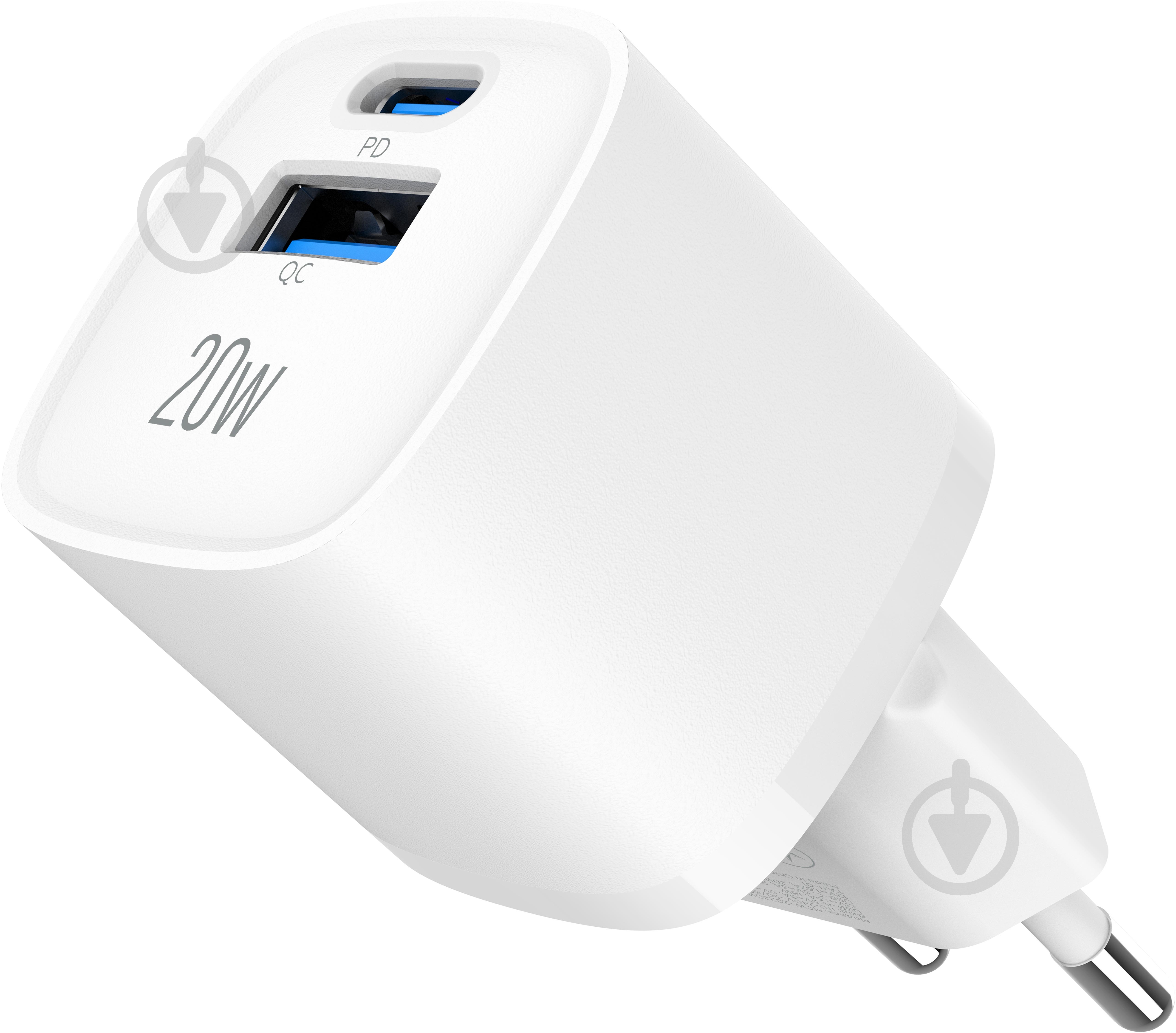 Зарядное устройство Make 20W GaN3 Mini Type-C PD3.0 + USB QC4.0 White (MCW-2022GWH) - фото 3 Зарядное устройство Make 20W GaN3 Mini Type-C PD3.0 + USB QC4.0 White (MCW-2022GWH) - фото 3