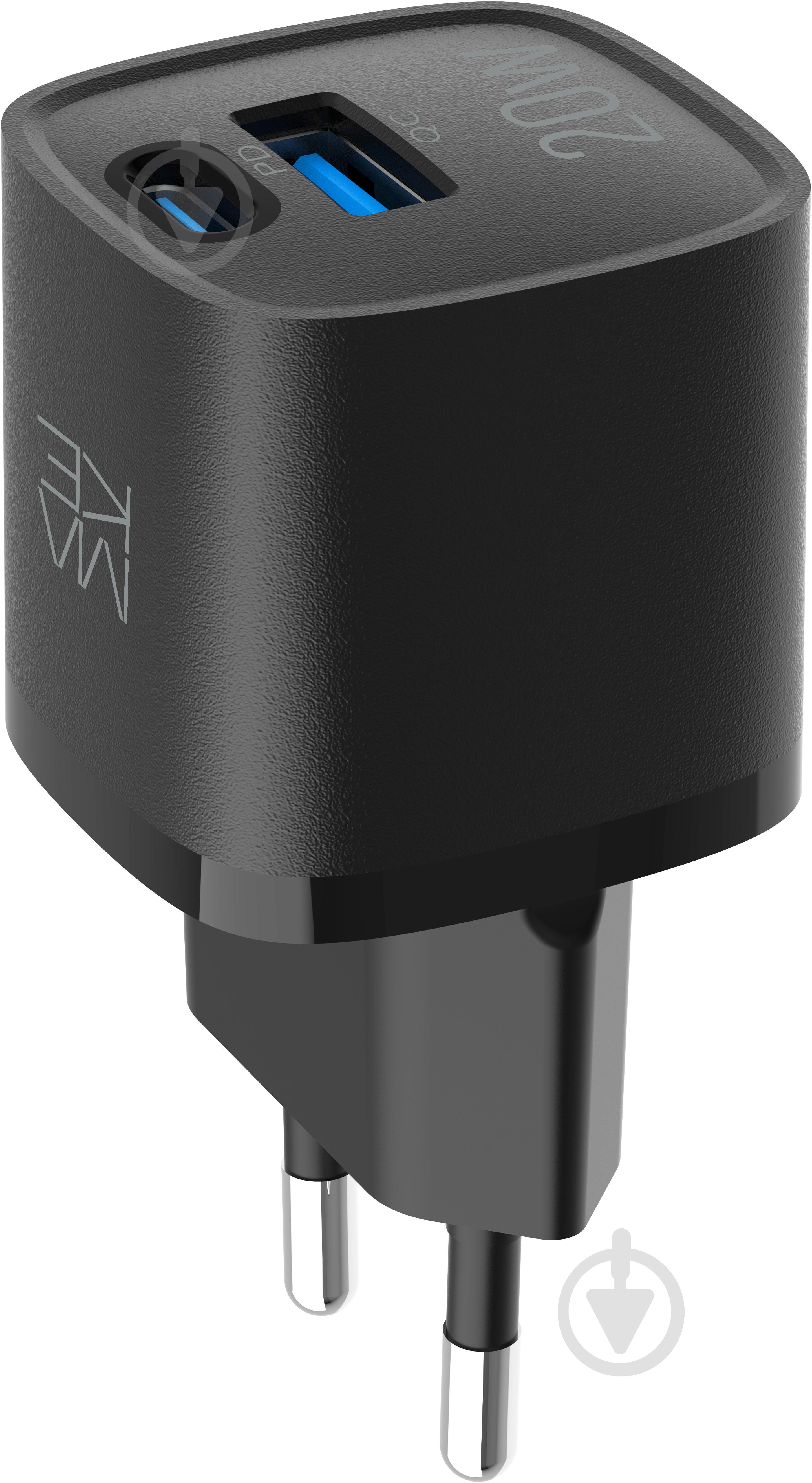 Зарядное устройство Make 20W GaN3 Mini Type-C PD3.0 + USB QC4.0 Black (MCW-2022GBK) - фото 7 Зарядное устройство Make 20W GaN3 Mini Type-C PD3.0 + USB QC4.0 Black (MCW-2022GBK) - фото 7