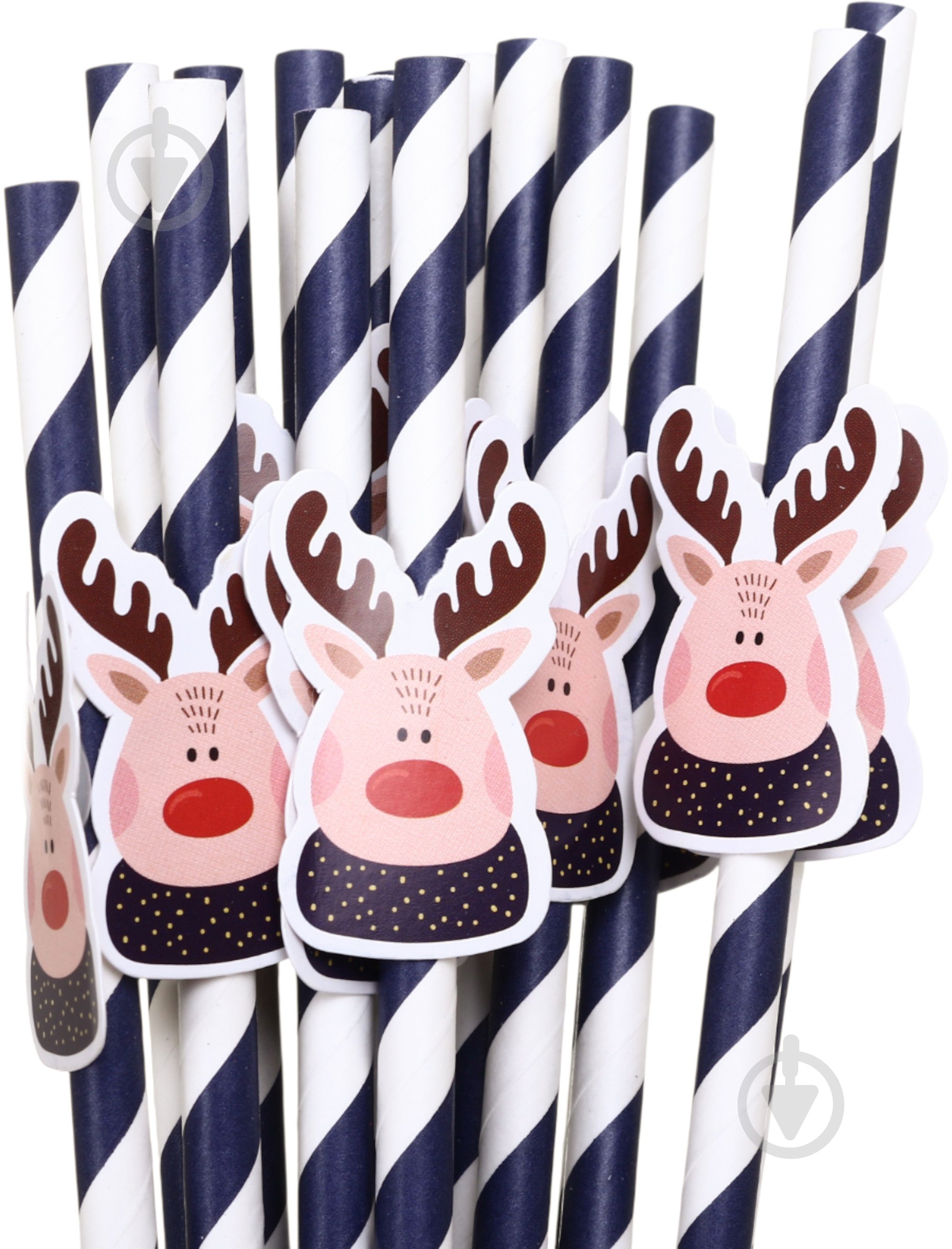 Набір трубочок Excellent Houseware Christmas 16 шт. червоний/білий - фото 12