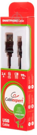 Кабель Cablexpert 1 м черный (CCPB-M-USB-10BK) - фото 2
