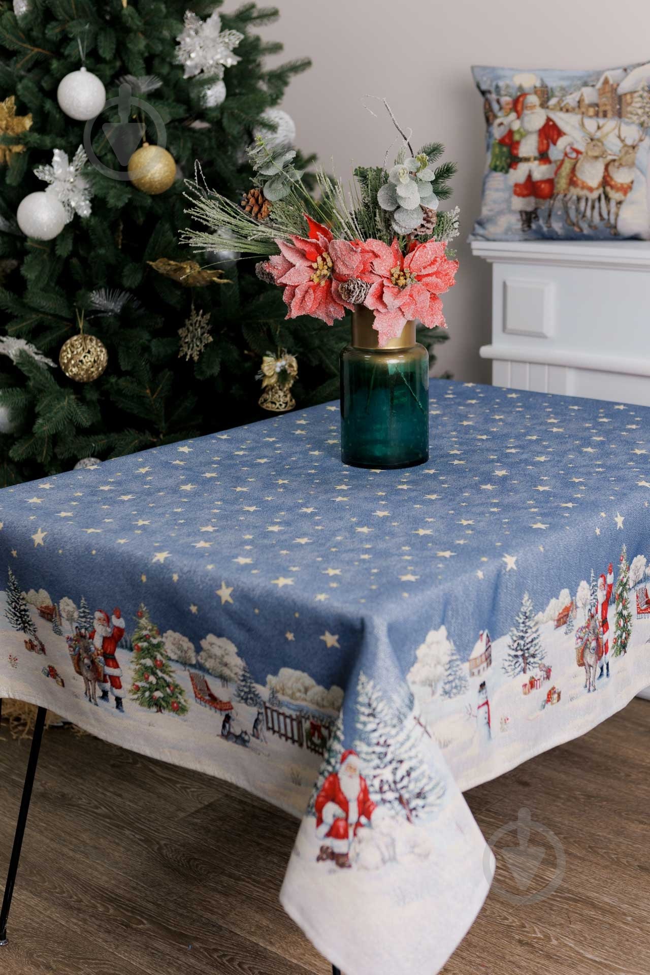 Подушка декоративна Санта в дорозі 45x45 см La Nuit - фото 4 Подушка декоративна Санта в дорозі 45x45 см La Nuit - фото 4