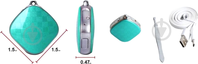 Трекер-кулон GoGPSme D15 зеленый (D15GN ) - фото 2 Трекер-кулон GoGPSme D15 зеленый (D15GN ) - фото 2