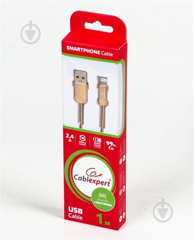 Кабель Cablexpert 1 м золотой (CCPB-L-USB-08G) - фото 3