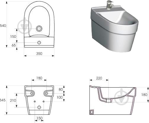 Биде Cersanit Dec - фото 3