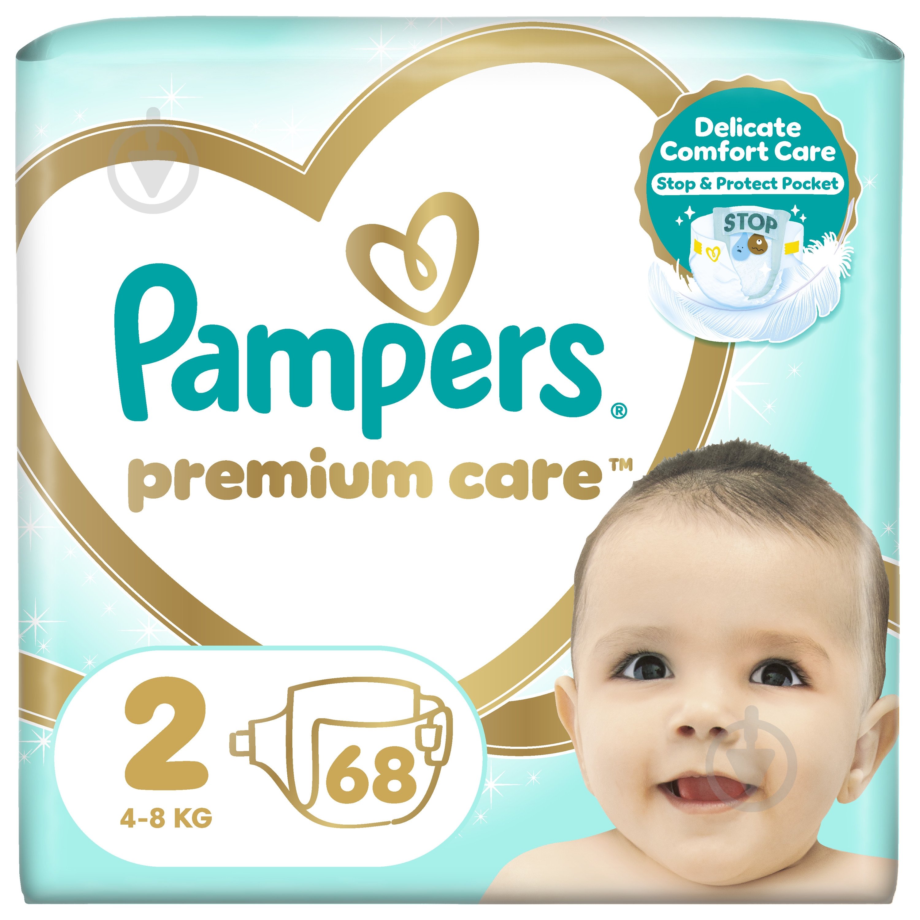 Подгузники Pampers Premium Care 2 4-8 кг 68 шт. - фото 1