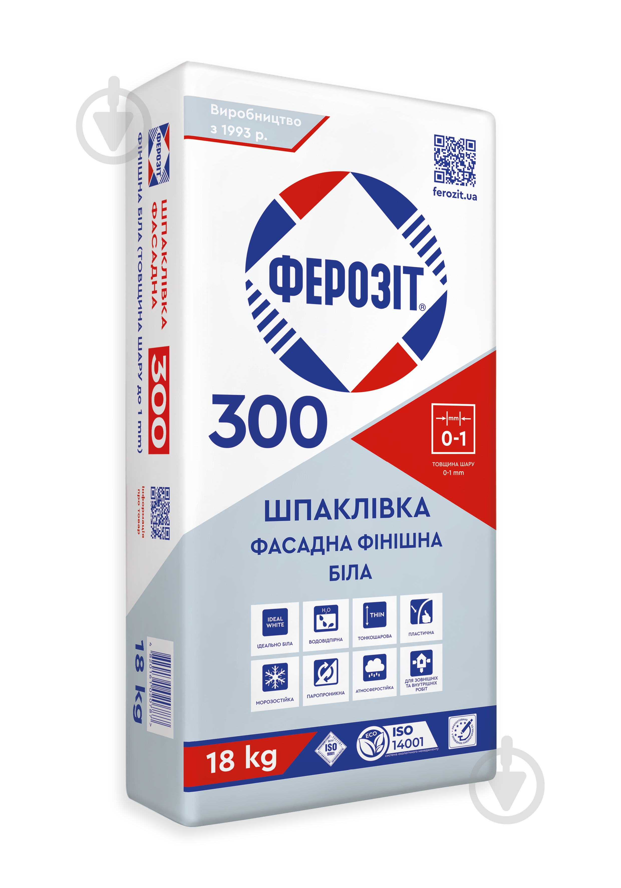 Шпаклевка Ферозит фасадная 300 18 кг - фото 1