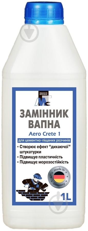 Пластификатор MTC заменитель извести 1 л - фото 1 Пластификатор MTC заменитель извести 1 л - фото 1