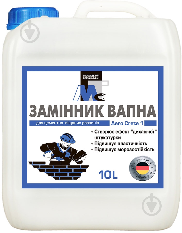 Пластификатор MTC заменитель извести 10 л - фото 1 Пластификатор MTC заменитель извести 10 л - фото 1