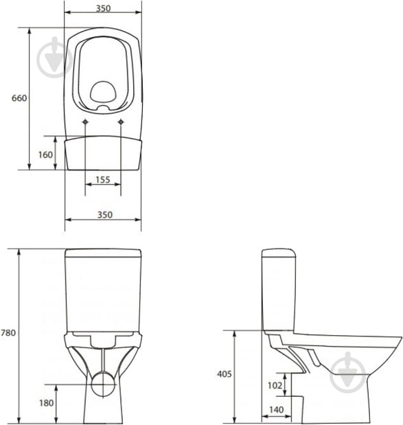 Унитаз-компакт Cersanit Carina Clean On 011 - фото 3