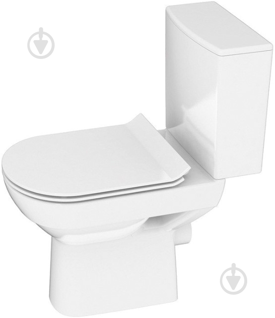 Унитаз-компакт Cersanit 604 CITY NEW 011 3/5 CLEAN ON с крышкой из дюропласта - фото 1