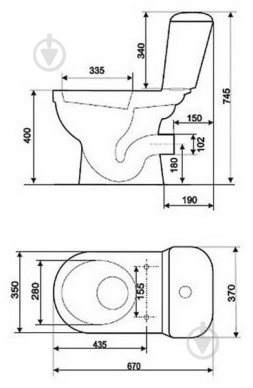 Унітаз-компакт Cersanit MR010 - фото 2