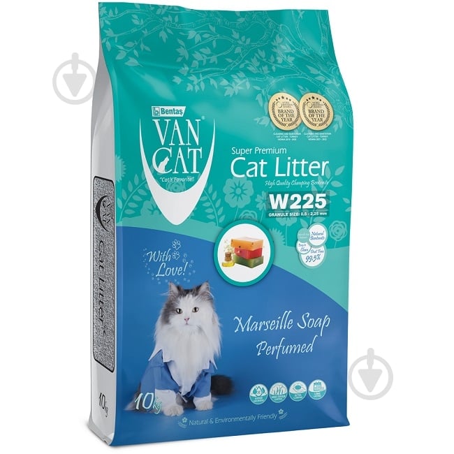 Наполнитель для кошачьего туалета VanCat Marseille Soap 10 кг 55452 - фото 1