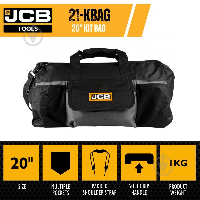 Сумка для инструментов JCB 20" JCB-KBAG - фото 8 Сумка для инструментов JCB 20" JCB-KBAG - фото 8