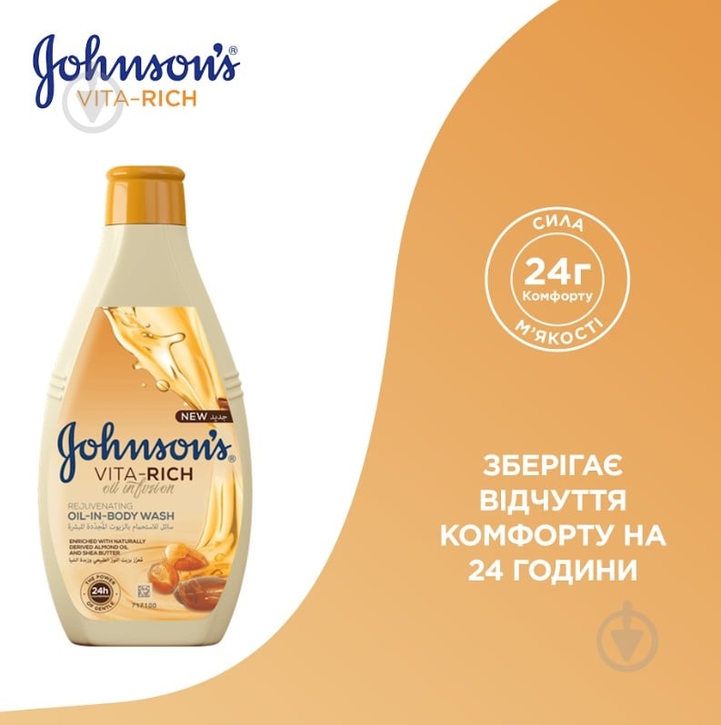 Гель для душа Johnson's с маслами миндаля и ши 250 мл - фото 4