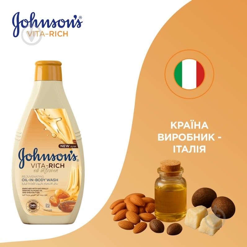 Гель для душа Johnson's с маслами миндаля и ши 250 мл - фото 8