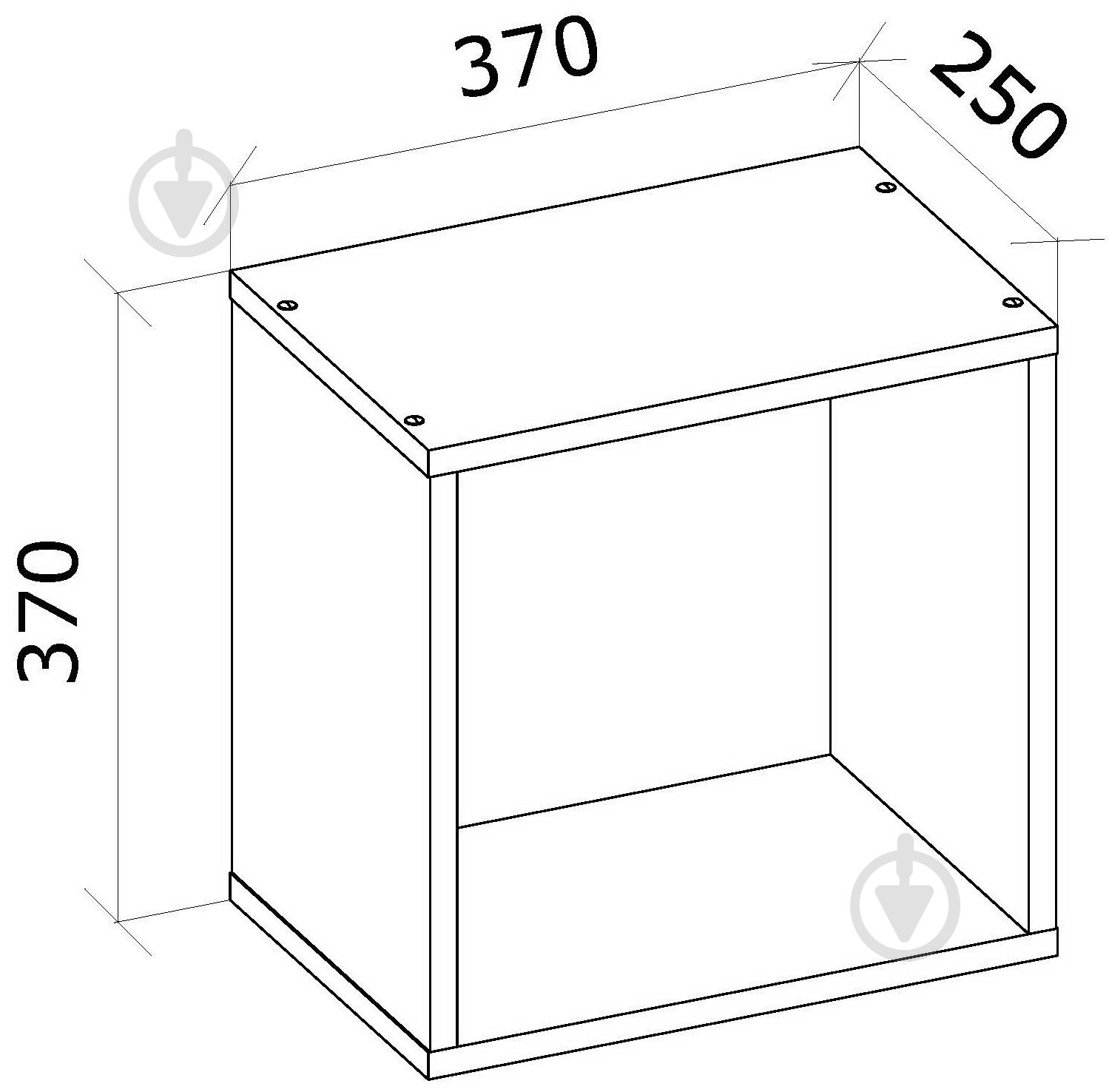 Полка Грейд Адель 370x370 мм графит серый - фото 3