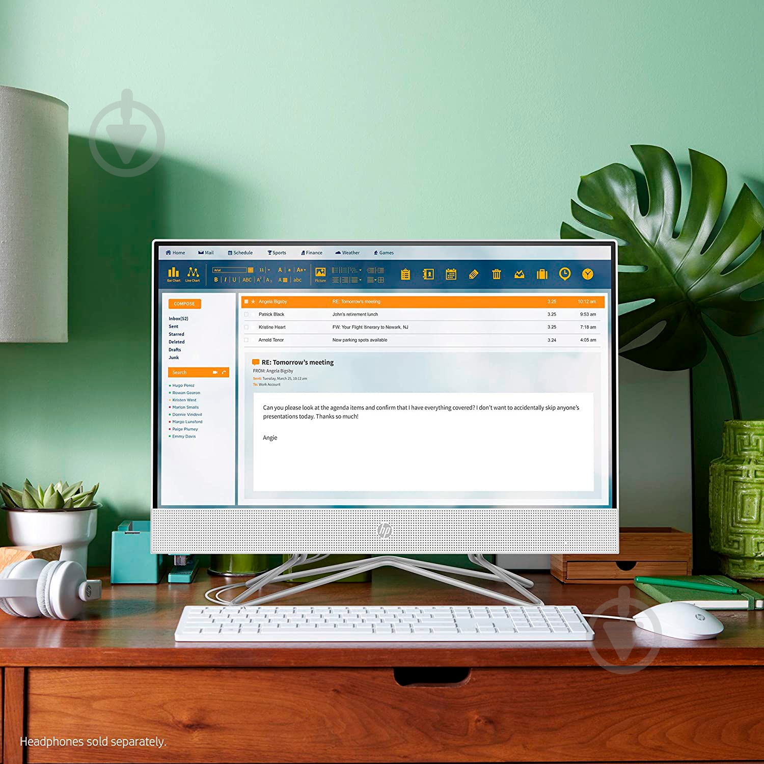 Моноблок HP All-in-One 21,5 (28Z07EA) white - фото 5